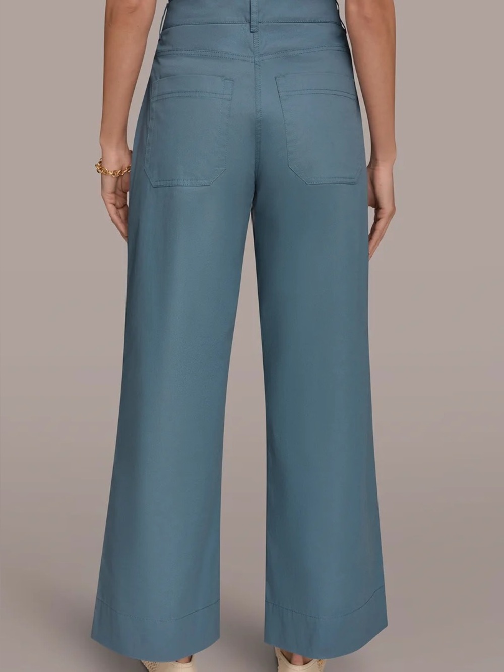 Donna Karan Wide-Leg Pants in Slate Teal - New with Tags. - Picture 2 of 3